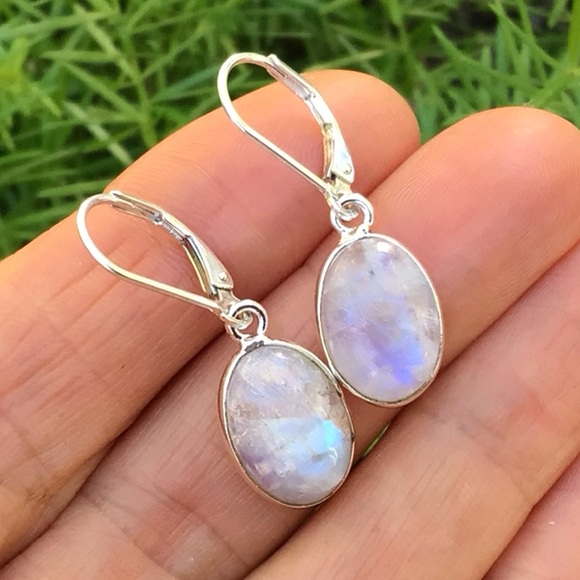 Hand Crafted Jewelry - Moonstone Earrings Sundance Charm Sterling Silver